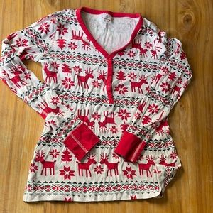 Hanna Andersson Christmas pj top medium